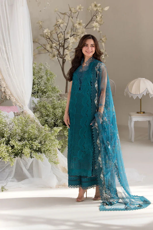 Sobia Nazir 3PC Unstitched Luxury Lawn Chikenkari Heavy Embroidered Suit