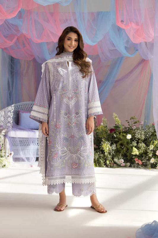 Sobia Nazir 3Pc Unstitched Luxury Lawn Heavy Embroidered Suit
