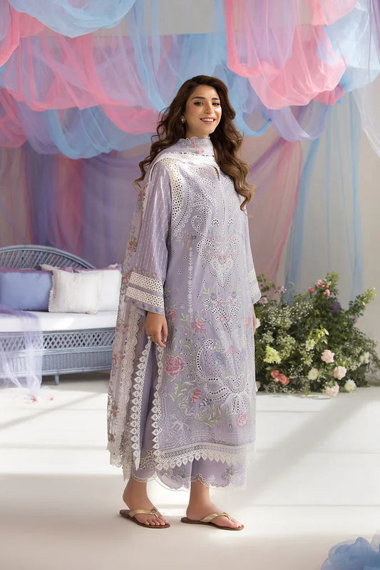 Sobia Nazir 3Pc Unstitched Luxury Lawn Heavy Embroidered Suit
