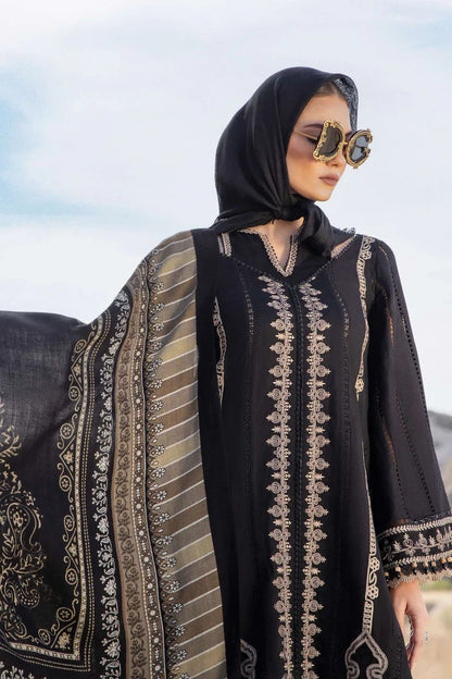 Maria B 002 Unstitched Luxury Dhanak Heavy Embroidered 3PC Suit