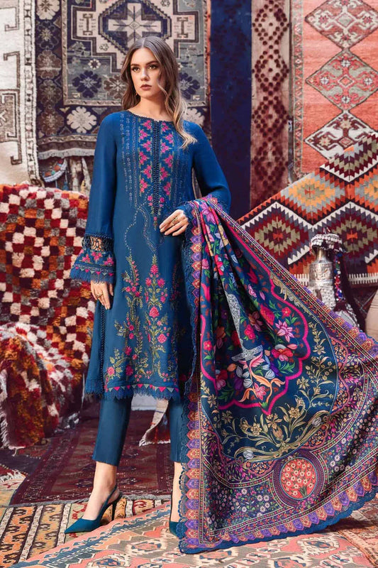 Maria B 005 Unstitched Luxury Dhanak Heavy Embroidered 3PC Suit
