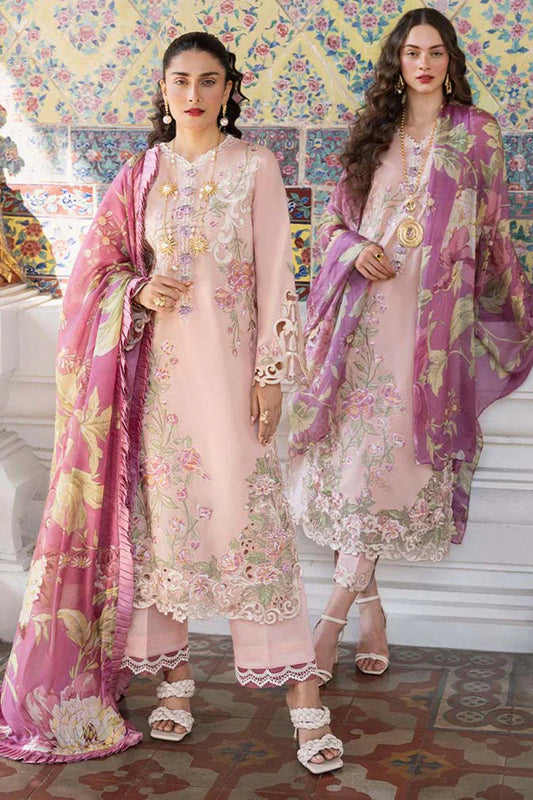 Mushq 3PC Unstitched Luxury Lawn Heavy Embroidered Suit