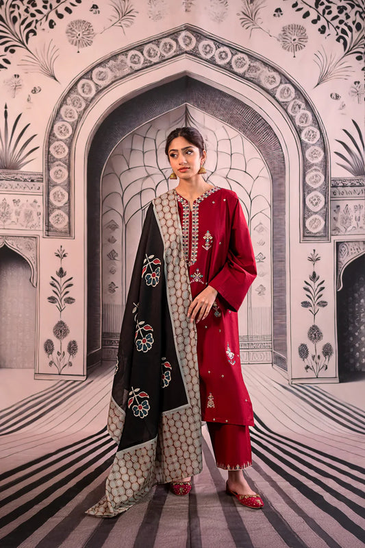 Urge 008 Unstitched Luxury Dhanak Heavy Embroidered 3PC Suit