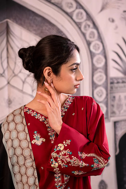 Urge 008 Unstitched Luxury Dhanak Heavy Embroidered 3PC Suit