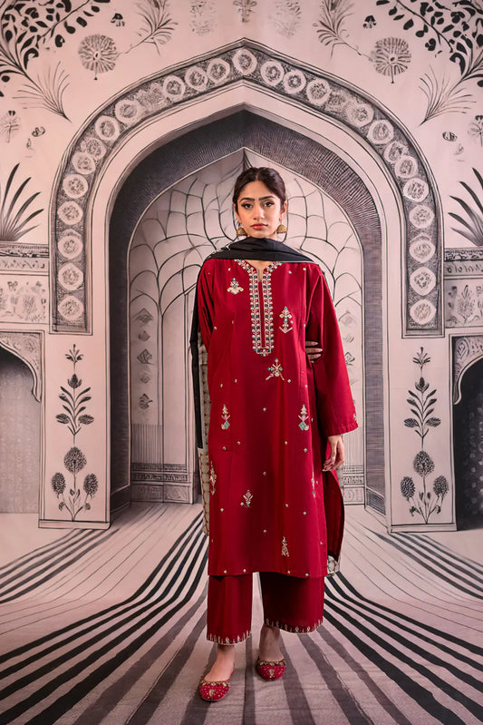Urge 008 Unstitched Luxury Dhanak Heavy Embroidered 3PC Suit