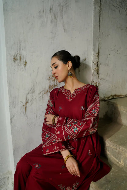 Urge  005 Unstitched Luxury Dhanak Heavy Embroidered 2PC Suit