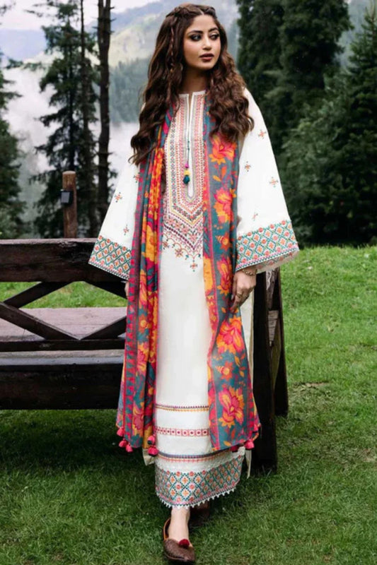 Sapphire 001 Unstitched Luxury Khaddar Heavy Embroidered 3PC Suit