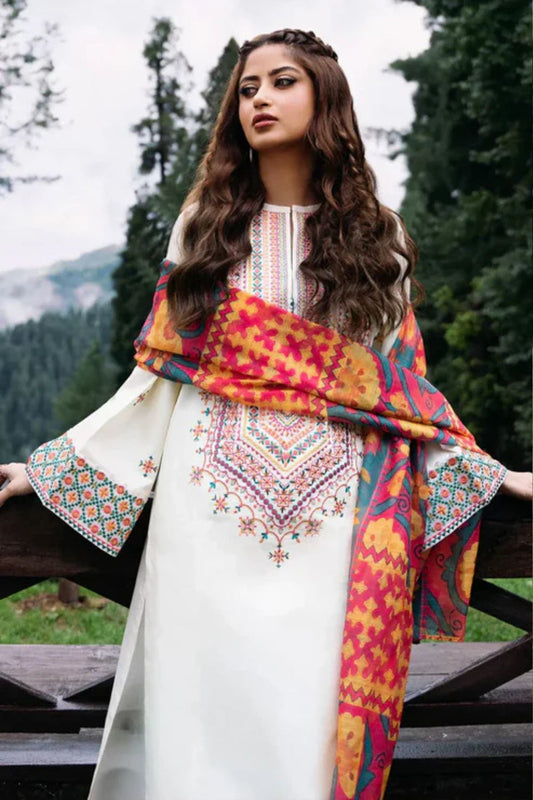 Sapphire 001 Unstitched Luxury Khaddar Heavy Embroidered 3PC Suit