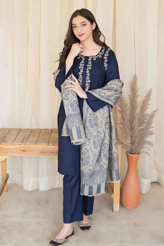 Asling 011 Unstitched Luxury Dhanak Heavy Embroidered 3PC Suit