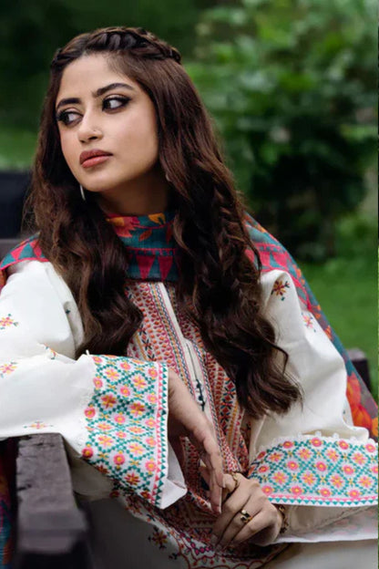 Sapphire 001 Unstitched Luxury Khaddar Heavy Embroidered 3PC Suit