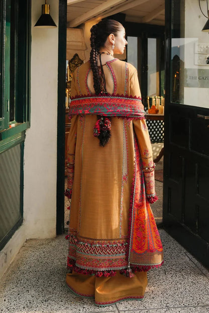 Hussain  Rehar 014 Unstitched Luxury Dhanak Heavy Embroidered 3PC Suit