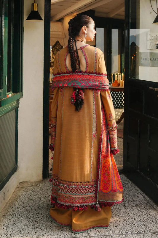 Hussain  Rehar 014 Unstitched Luxury Dhanak Heavy Embroidered 3PC Suit