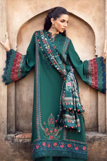 Maria B  014 Unstitched Luxury Dhanak Heavy Embroidered 3PC Suit