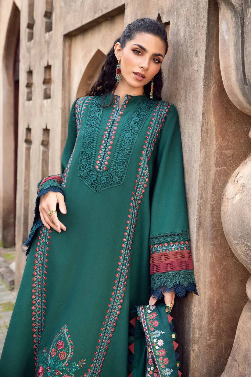Maria B  014 Unstitched Luxury Dhanak Heavy Embroidered 3PC Suit