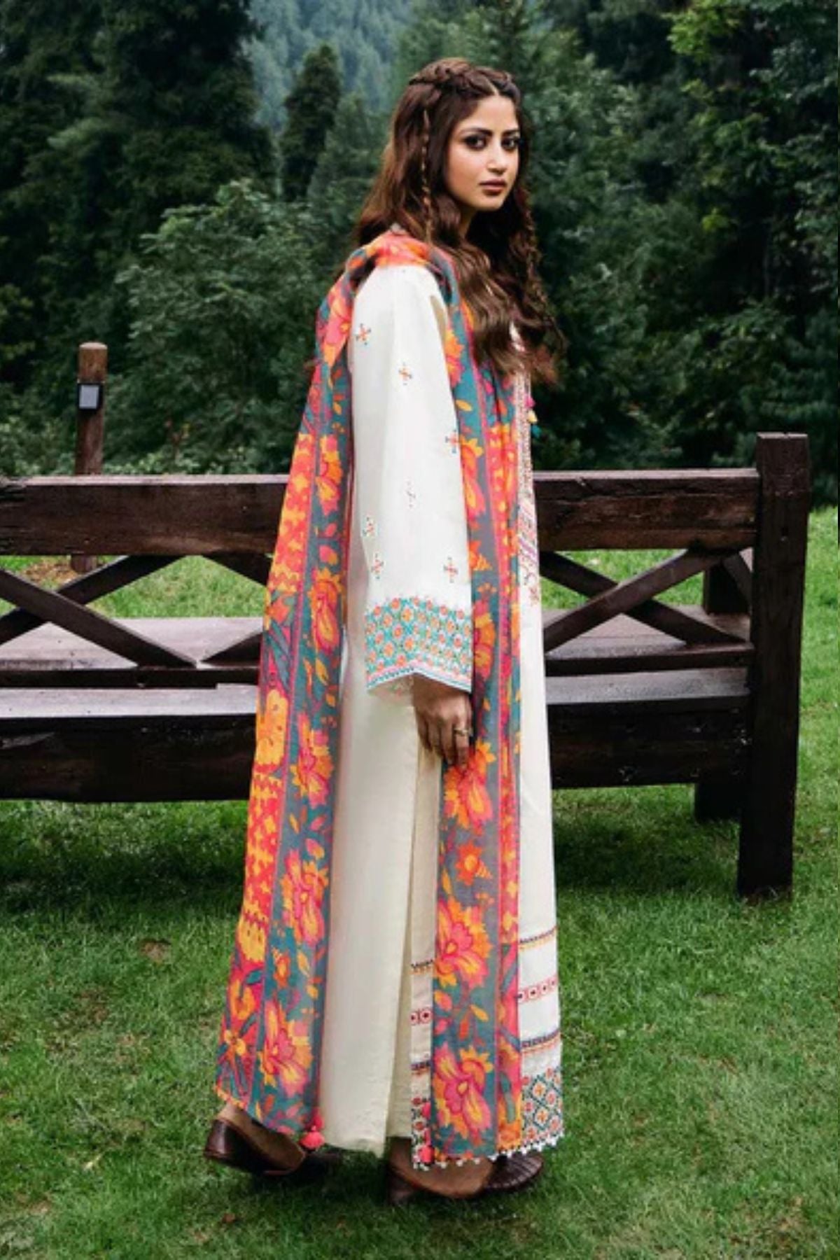 Sapphire 001 Unstitched Luxury Khaddar Heavy Embroidered 3PC Suit
