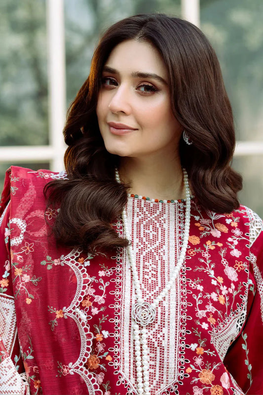 Bin Ilyas  001 Unstitched Luxury Dhanak Heavy Embroidered 3PC Suit