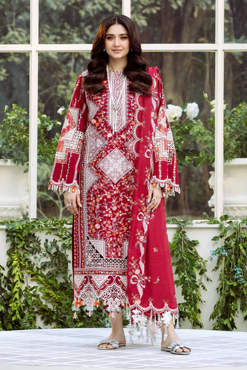 Bin Ilyas  001 Unstitched Luxury Dhanak Heavy Embroidered 3PC Suit