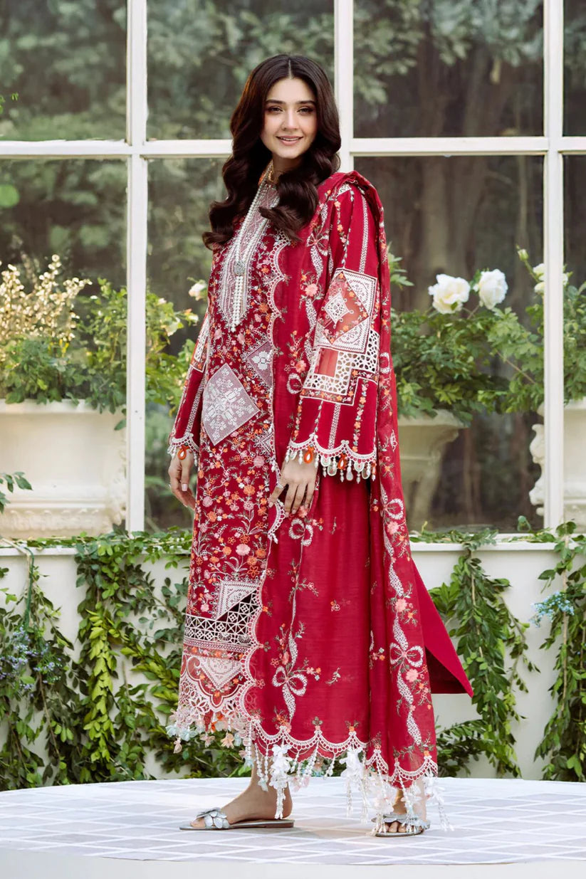 Bin Ilyas  001 Unstitched Luxury Dhanak Heavy Embroidered 3PC Suit