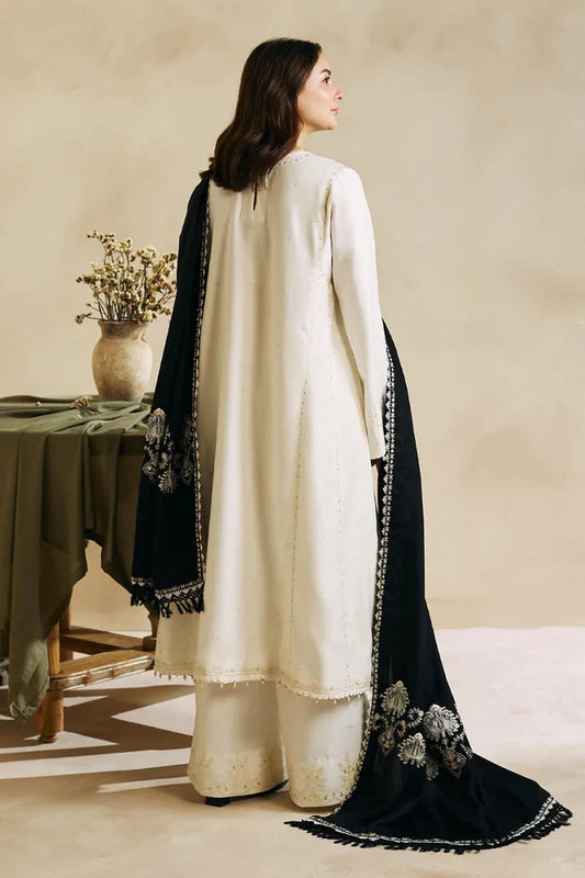Zara Shahjahan 008 Unstitched Luxury Dhanak Heavy Embroidered 3PC Suit