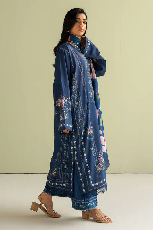 Zara Shahjahan 3PC Unstitched Luxury Lawn Heavy Embroidered Suit