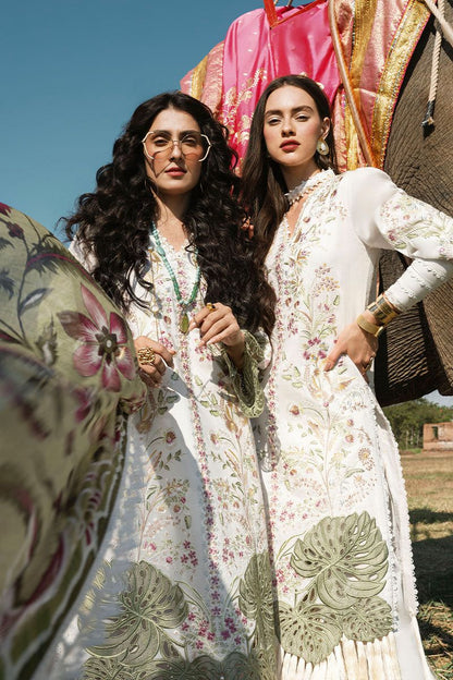 Mushq  3PC Unstitched Luxury Lawn Heavy Embroidered Suit