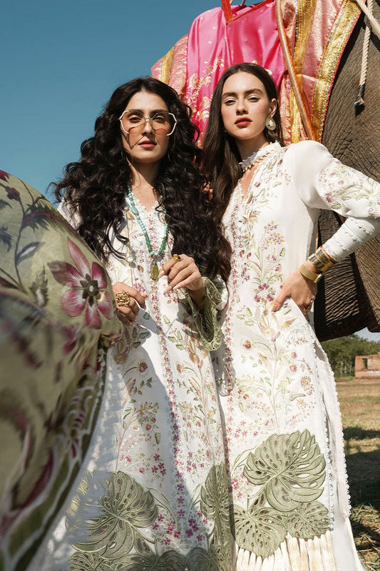 Mushq  3PC Unstitched Luxury Lawn Heavy Embroidered Suit