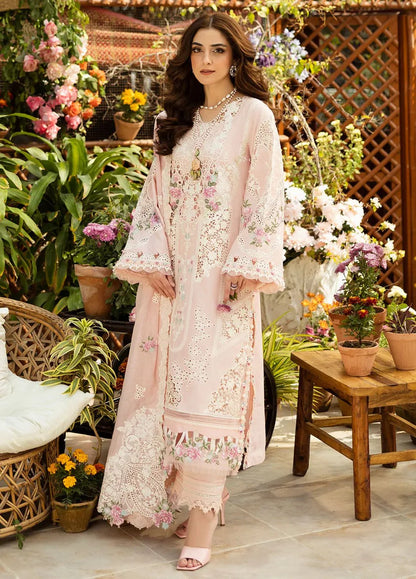Elaf 3PC Unstitched Luxury Lawn Chikenkari Heavy Embroidered Suit