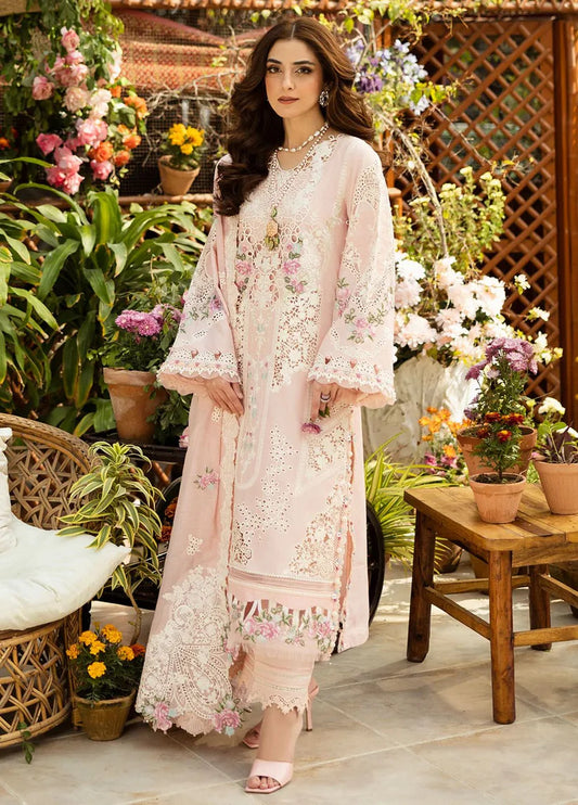 Elaf 3PC Unstitched Luxury Lawn Chikenkari Heavy Embroidered Suit