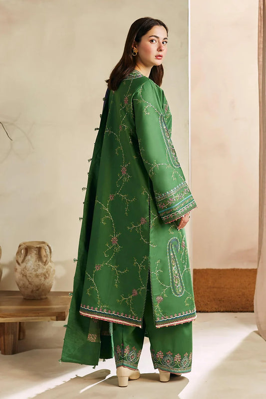 Zara Shahjahan 002 Unstitched Luxury Dhanak Heavy Embroidered 3PC Suit