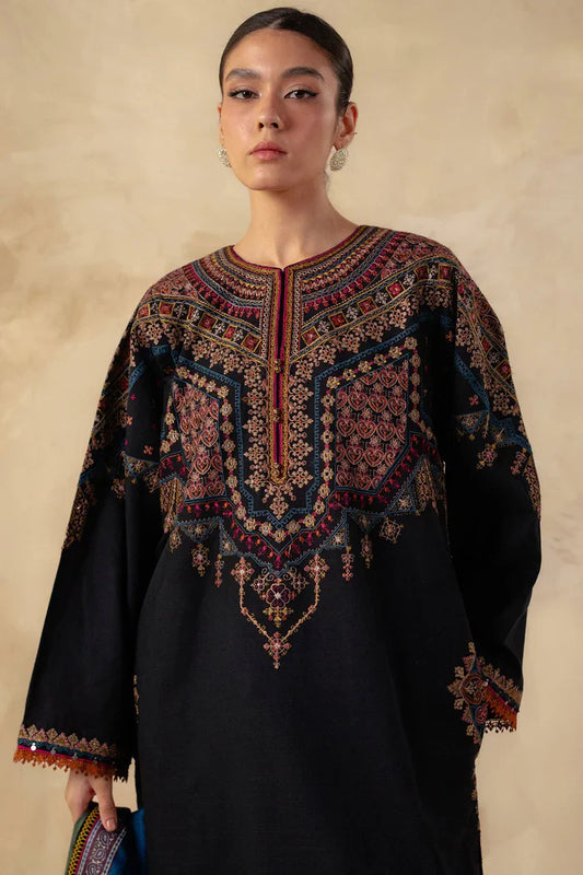 Zara Shahjahan 007 Unstitched Luxury Dhanak Heavy Embroidered 3PC Suit