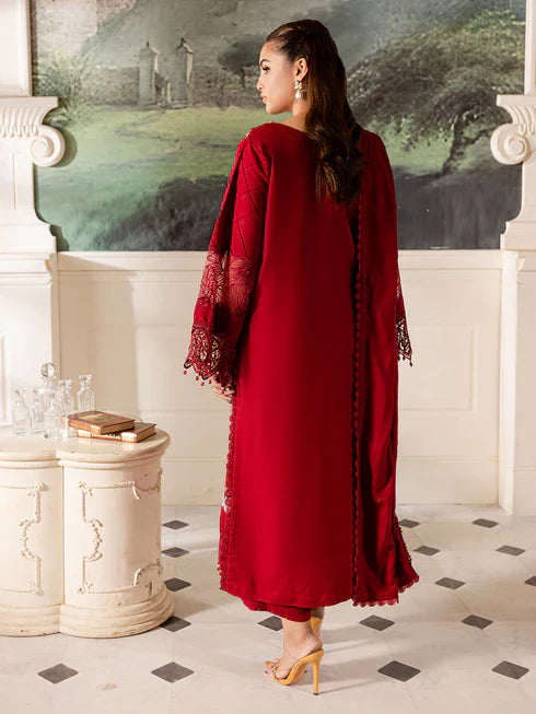 Parishay 3PC Unstitched Luxury Lawn Chikenkari Heavy Embroidered Suit