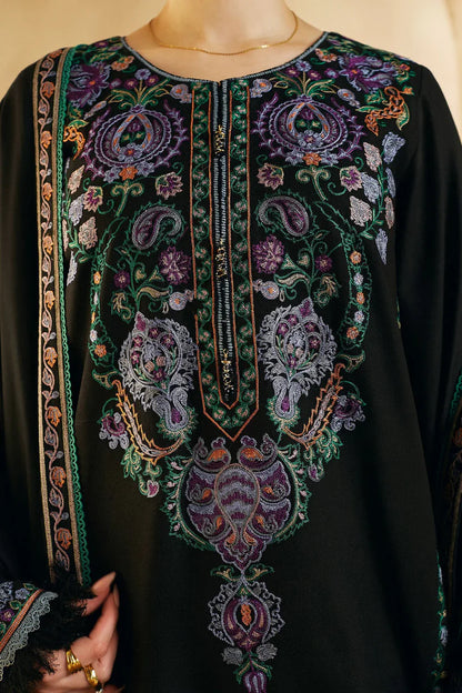 Zara Shahjahan 005 Unstitched Luxury Dhanak Heavy Embroidered 3PC Suit