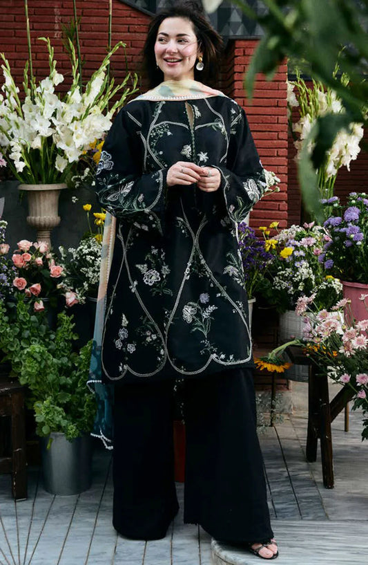 Zara Shahjahan 3PC Unstitched Luxury Lawn Heavy Embroidered Suit