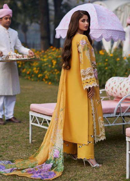 Elaf 3PC Unstitched Luxury Lawn Chikenkari Heavy Embroidered Suit
