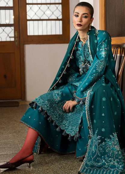 Hussain Rehar 3PC Unstitched Luxury Lawn Heavy Embroidered Suit