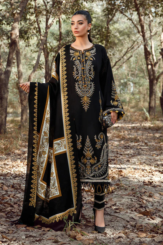 Maria B 008 Unstitched Luxury Dhanak Heavy Embroidered 3PC Suit