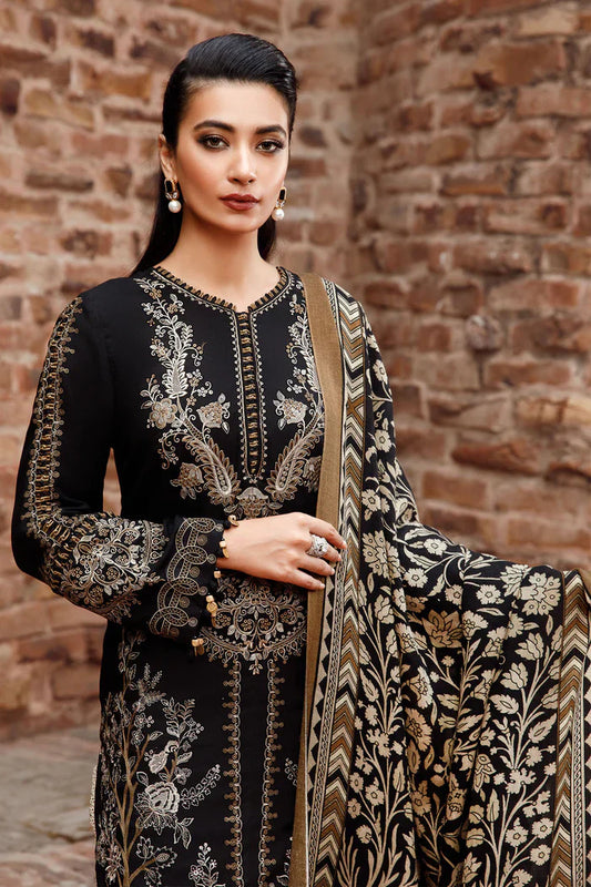 Maria B 010 Unstitched Luxury Dhanak Heavy Embroidered 3PC Suit