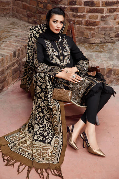 Maria B 010 Unstitched Luxury Dhanak Heavy Embroidered 3PC Suit