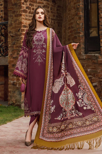Maria B  004 Unstitched Luxury Dhanak Heavy Embroidered 3PC Suit