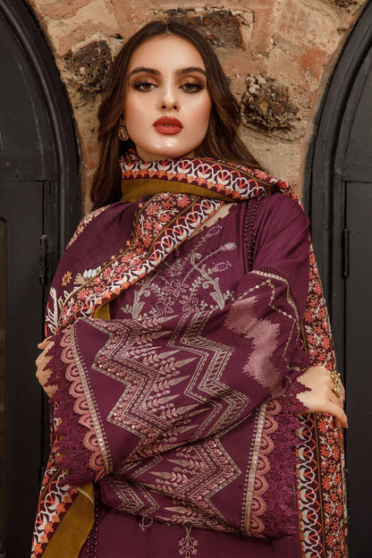 Maria B  004 Unstitched Luxury Dhanak Heavy Embroidered 3PC Suit