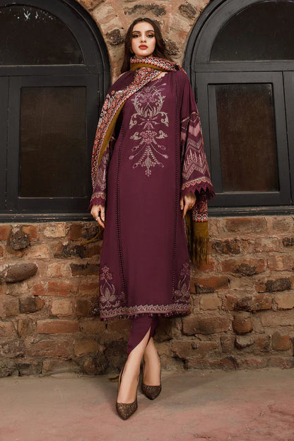 Maria B  004 Unstitched Luxury Dhanak Heavy Embroidered 3PC Suit