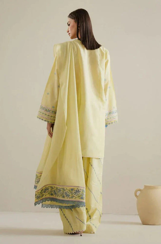 Zara Shahjahan 3PC Unstitched Luxury Lawn Heavy Embroidered Suit